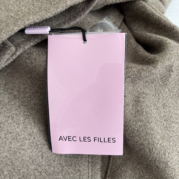 Avec Les Filles Anthropologie Jacket Cropped Button Up Shacket Tan Large Brown - Picture 11 of 11